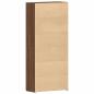 Preview: Schuhschrank Braunes Eichenholz 80x35,5x180 cm Ingenieurholz