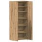 Preview: Schuhschrank Artisan Eiche 80x35,5x180 cm Holzwerkstoff