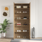 Preview: Schuhschrank 80 x 35,5 x 180 cm Holzwerkstoff Braun