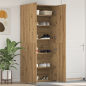 Preview: Schuhschrank 80 x 35,5 x 180 cm Holzwerkstoff Braun