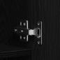 Preview: Schuhschrank mit Regal Schwarz 80 x 35,5 x 180 cm Holzwerkstoff