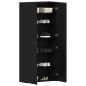 Preview: Schuhschrank mit Regal Schwarz 80 x 35,5 x 180 cm Holzwerkstoff