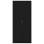 Preview: Schuhschrank Schwarz Eiche 80x35,5x180 cm Holzwerkstoff