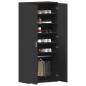 Preview: Schuhschrank Schwarz 80x39x180 cm Holzwerkstoff