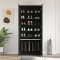 Preview: Schuhschrank Schwarz 80x39x180 cm Holzwerkstoff