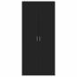 Preview: Schuhschrank Schwarz 80x39x180 cm Holzwerkstoff