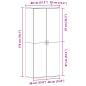 Preview: Schuhschrank Schwarz 80x39x180 cm Holzwerkstoff