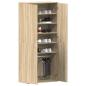 Preview: Schuhschrank Sonoma Eiche 80x39x180 cm Holzwerkstoff