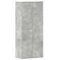 Preview: Schuhschrank Beton Grau 80x39x180 cm Spanplatte