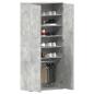 Preview: Schuhschrank Beton Grau 80x39x180 cm Spanplatte