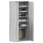 Preview: Schuhschrank Grau Sonoma 80x39x180 cm Holzwerkstoff