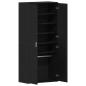 Preview: Schuhschrank Schwarze Eiche 80x39x180 cm Holzwerkstoff