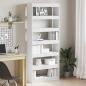 Preview: ARDEBO.de - Weißes Bücherregal Weiß Holzwerkstoff 80 x 30 x 198 cm Stauraum