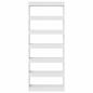 Preview: Weißes Bücherregal Weiß Holzwerkstoff 80 x 30 x 198 cm Stauraum