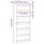 Preview: Weißes Bücherregal Weiß Holzwerkstoff 80 x 30 x 198 cm Stauraum