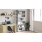 Preview: Beton Grau Bücherregal Beton grau Holzwerkstoff 80 x 30 x 198 cm