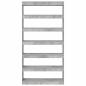 Preview: Bücherregal Grau Holzwerkstoff 100 x 30 x 198 cm Rechteckig