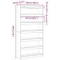 Preview: Bücherregal Braune Eiche Holzwerkstoff 100 x 30 x 198 cm