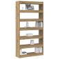 Preview: Bücherregal Artisan Eiche Massivholz 100 x 30 x 198 cm