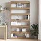 Preview: Bücherregal Artisan Eiche Massivholz 100 x 30 x 198 cm