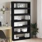 Preview: ARDEBO.de - Bücherregal Schwarze Eiche Material 100 x 30 x 198 cm Regale