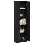 Preview: Garderobe Schwarz Eiche 55x25x189 cm Holzwerkstoff