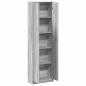 Preview: Kleiderschrank Grauer Sonoma 55x25x189 cm Holzwerkstoff