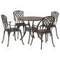 Preview: ARDEBO.de - 5-tlg. Garten-Essgruppe Bronzen Aluminiumguss