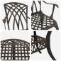 Preview: 5-tlg. Garten-Essgruppe Bronzen Aluminiumguss