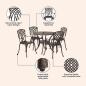 Preview: 5-tlg. Garten-Essgruppe Bronzen Aluminiumguss