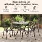 Preview: 5-tlg. Garten-Essgruppe Bronzen Aluminiumguss