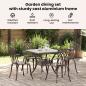 Preview: 5-tlg. Garten-Essgruppe Bronzen Aluminiumguss