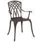 Preview: 5-tlg. Garten-Essgruppe Bronzen Aluminiumguss