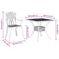 Preview: 5-tlg. Garten-Essgruppe Bronzen Aluminiumguss