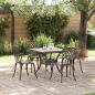 Preview: 5-tlg. Garten-Essgruppe Bronzen Aluminiumguss