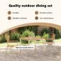 Preview: 3-teiliges Garten Essset aus Massivholz Akazie, Outdoor Esstisch 90x90x74,5 cm aus Massivholz Akazie, Stapelbare Gartenstühle 2 Stück aus Massivholz Akazie und Stahl