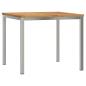 Preview: 3-teiliges Garten Essset aus Massivholz Akazie, Outdoor Esstisch 90x90x74,5 cm aus Massivholz Akazie, Stapelbare Gartenstühle 2 Stück aus Massivholz Akazie und Stahl