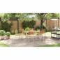 Preview: 7-teilige Garten Essgruppe Massivholz Akazie, Gartentisch 150x90x75 cm Massivholz Akazie, Stapelbare Gartenstühle 2 Stück Massivholz Akazie und Stahl, Stapelbare Gartenstühle 4 Stück Massivholz Akazie und Stahl