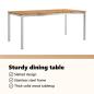 Preview: Outdoortisch-Set 5 pcs Massives Akazienholz und Edelstahl