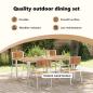 Preview: Outdoortisch-Set 5 pcs Massives Akazienholz und Edelstahl