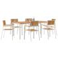 Preview: Outdoortisch-Set 7 pcs Massives Akazienholz und Edelstahl