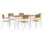 Preview: Outdoortisch-Set 7 pcs Massives Akazienholz und Edelstahl