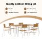 Preview: Outdoortisch-Set 7 pcs Massives Akazienholz und Edelstahl