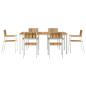Preview: Outdoortisch-Set 7 pcs Massives Akazienholz und Edelstahl
