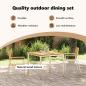 Preview: 3tlg. Garten Essgruppe aus massivem Teakholz, Outdoor Esstisch 90x90x74,5 cm aus massivem Teakholz, Stapelbare Gartenstühle 2 Stück aus massivem Teakholz und Metall