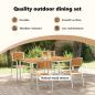Preview: Outdoortisch-Set 5 pcs Massives Teakholz und Edelstahl