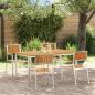 Preview: Outdoortisch-Set 5 pcs Massives Teakholz und Edelstahl