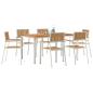 Preview: Outdoortisch-Set 7 pcs Massives Teakholz und Edelstahl