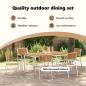 Preview: Outdoortisch-Set 7 pcs Massives Teakholz und Edelstahl
