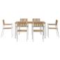 Preview: Outdoortisch-Set 7 pcs Massives Teakholz und Edelstahl